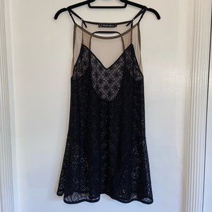 For love and lemons skivvies black mini dress S